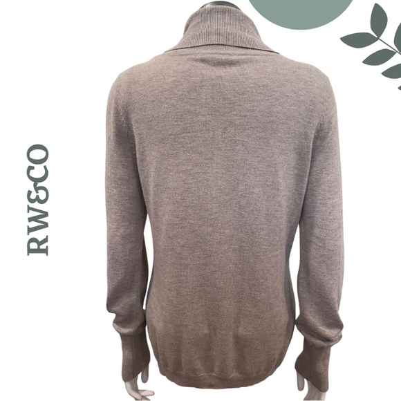 🛍️3/$40 RW&CO Women’s Knit Sweater | Roll Neck | Long Sleeve | Button Cuff Large - Picture 6 of 7
